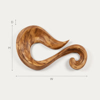 One Length of Walnut, Curled Into a Wall Sculpture, view 3 — view 3