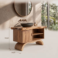 Solid Wood Bathroom Vanity Double Sink Master, view 3