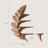 Solid Wood Wall Mounted Shelf Home Entrance, view 3