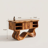Solid Wood Bathroom Vanity With Open Shelf Spa, view 3
