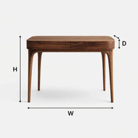 Curved-Leg Console Table with Two Flush Front Drawers, view 3