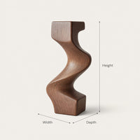 Solid Wood Sculpture Wall Art Mid Century Abstract, view 3