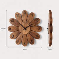 Solid Wood Clock Artisan Wall Contemporary Living Space, view 3