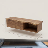 Solid Wood Bathroom Vanity Handcrafted Live Edge Interiors, view 3