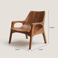 Solid Wood Chair Mid Century Porch Entryway, view 3