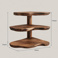 Solid Wood Natural Wood Floating Shelves Farmhouse Solid Corner Shelf Bedroom, view 3