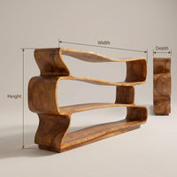 Minimalist Decorative Bookshelf Storage Organizer For Living Room, view 3