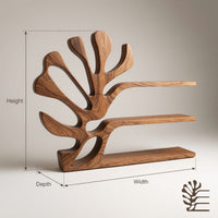 Solid Wood Wine Rack Rustic Wall Breakfast Nook Bottle Arrangement, view 3
