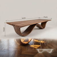 Minimalist Slab Dining Table For Compact Dining Area, view 3