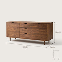 Solid Wood Sideboard Modern Living Room, view 3