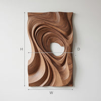 Sweeping Swirl Wall Art, Cut Through at the Center, view 3 — view 3