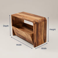 Solid Wood Sofa Arm Table Handcrafted Side Living Room, view 3