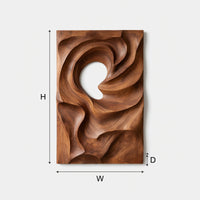 Coiled Dune Walnut Wall Art Panel with Open Center, view 3 — view 3