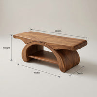 Solid Wood Teak Shower Bench Bathroom Spa, view 3