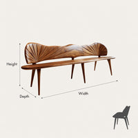 Solid Wood Outdoor Garden Bench Rustic Entryway Hallway Foyer, view 3