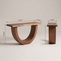 Artistic Wood Console Table For Gallery Interior, view 3
