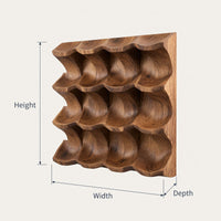 Solid Wood Spice Rack Kitchen Cabinet Organizer Rustic, view 3