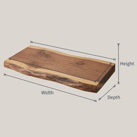 Solid Wood Natural Wood Floating Shelves Handcrafted Solid Shelf Living Room, view 3