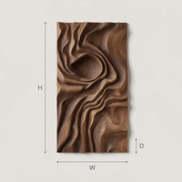 One Walnut Slab Read Like a Contour Map, Wall Art Panel, view 3 — view 3