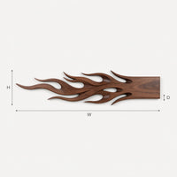 Light Escapes the Beam: Carved Walnut Wall Sculpture, view 3 — view 3