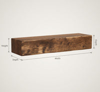 Solid Wood Floating Fireplace Mantel Rustic Shelf Living Room, II, view 3