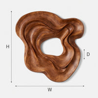 Inward Current, a Carved Walnut Wall Sculpture, view 3 — view 3