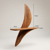 Solid Wood Natural Wood Floating Shelves Artistic Wall Shelf Modern Living, view 3