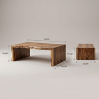 Minimalist Wood Coffee Table For High Ceiling Room, view 3