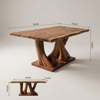 Modern Live Edge Kitchen Table For Garden Villa, view 3