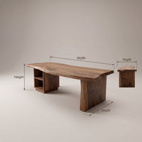 Luxury Solid Wood Executive Desk with Live Edge Top, view 3