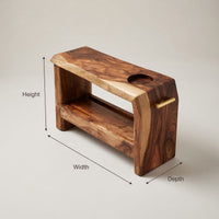 Solid Wood Sofa Arm Table Mid Century Side Living Room, view 3