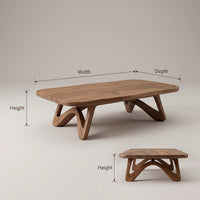 Minimalist Curved Coffee Table For Modern Home, view 3