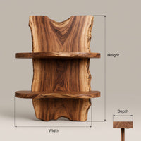 Solid Wood Wine Rack Mid Century Decorative Holder Home Bar, view 3