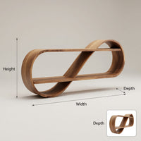 Solid Wood Wine Rack Scandinavian Open Shelf Apartment, view 3