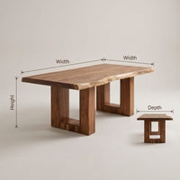 Minimalist Dining Table For Poolside Dining Area, view 3
