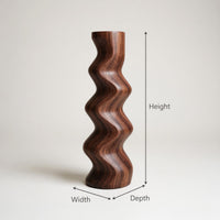 Solid Wood Sculpture Wall Art Mid Century Abstract Home, view 3