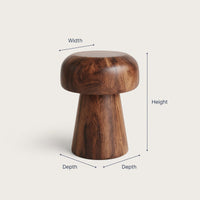 Solid Wood Chair Mushroom Stools Living Room Bedroom, view 3