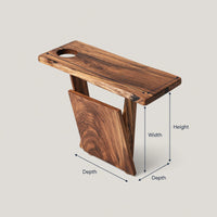 Solid Wood Sofa Arm Table Farmhouse Armrest Rustic, view 3