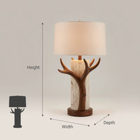 Rustic Wooden Wall Mounted Light With Branch Form For Bedroom, view 3