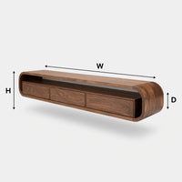 One Run of Walnut, Wrapped Into a Media Console, view 3