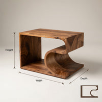 Solid Wood Record Player Stand Mid Century Vinyl Storage Music Studio, view 3