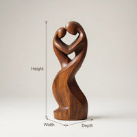 Solid Wood Sculpture Wall Art Handcrafted Abstract Furniture, view 3