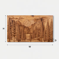 Layered Pine Forest Wall Art, Carved to Order in Solid Wood, view 3 — view 3