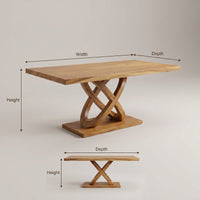 Light Wood Gathering Table For Tropical Dining Room, view 3