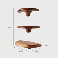 Solid Wood Mushroom Shelf Live Edge Elegant, view 3