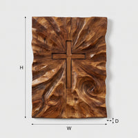 Carved Cross Wall Art for a Quiet Prayer Corner, view 3 — view 3