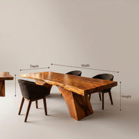 Mid Century Irregular Dining Table For Family Gathering Space, view 3