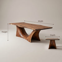 Scandinavian Freeform Dining Table For Family Dining Room, view 3