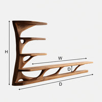 Carved Branch-Form TV Console with Stacked Shelves, view 3
