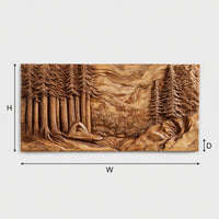 Redwood Camp and Mountain Carved Timber Wall Panel, view 3 — view 3